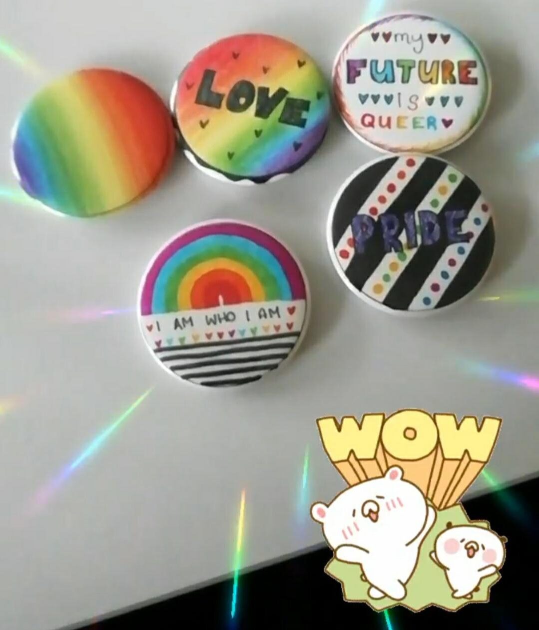 selbstgemachte Buttons aus der Lübecker Jugendgruppe